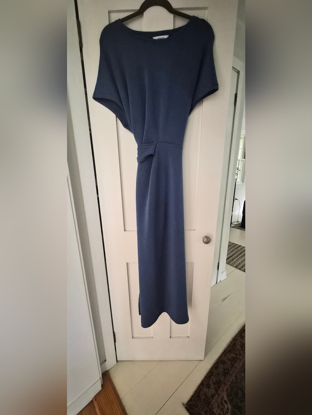 SPANX AirEssentials Blue Maxi Dress Tie Waist Soft Luxe Travel Dress 1X